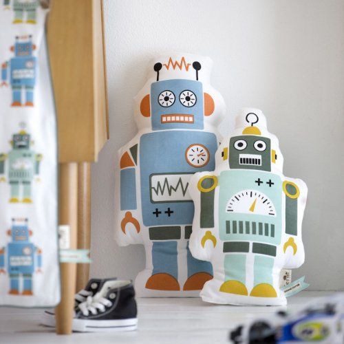 Knuffel/deco kussen Mr. Large Robot - Ferm Living
