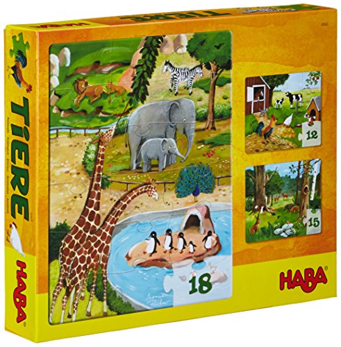 3-in-1 Puzzel Dieren - HABA