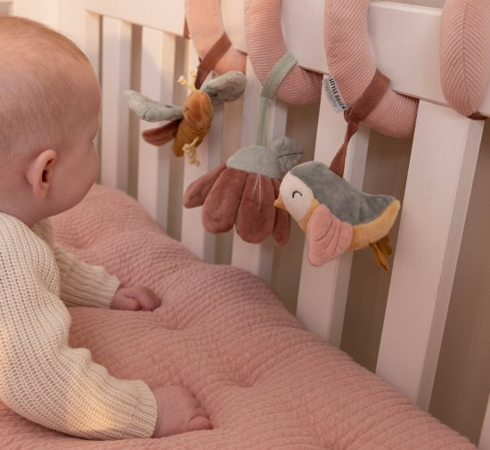 Boxspiraal - Little Dutch (Flowers & butterflies, roze)