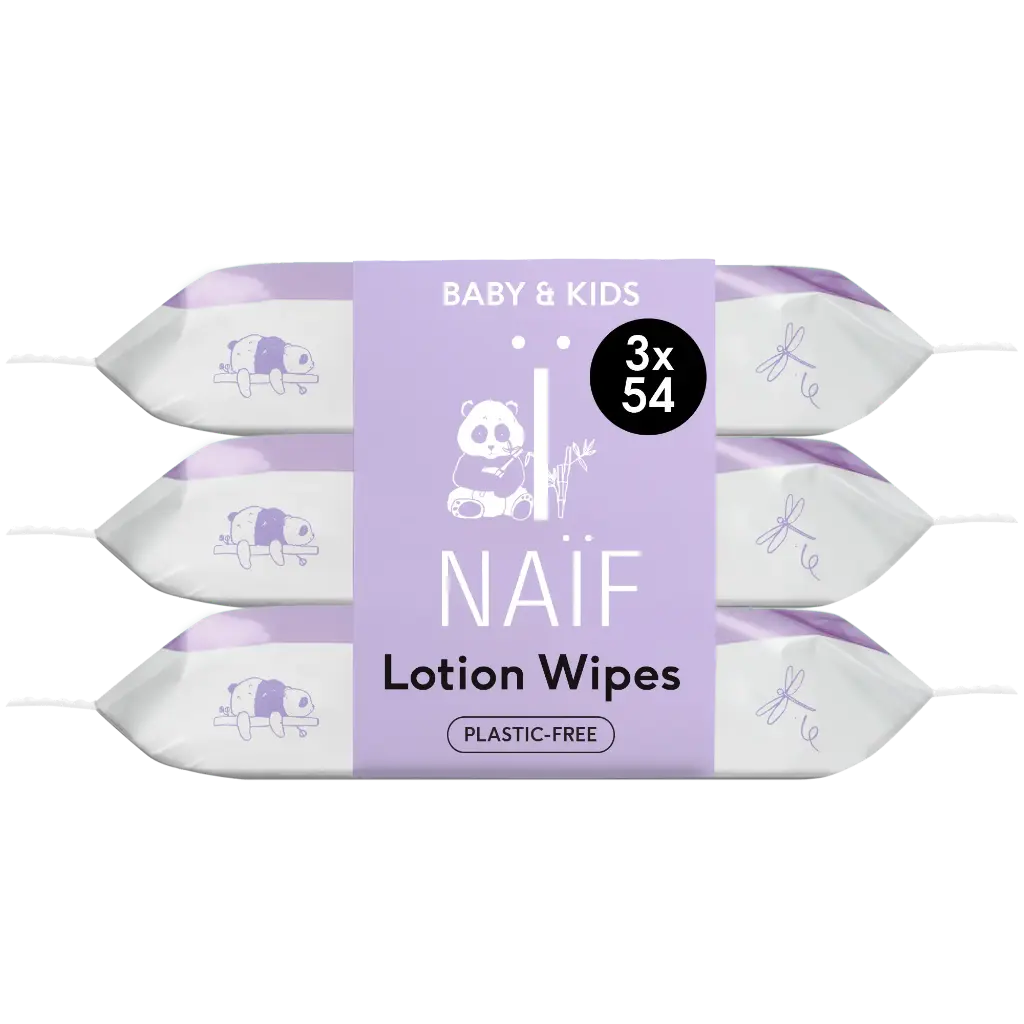 Billendoekjes plasticvrije Lotion (3-pack) - Naïf