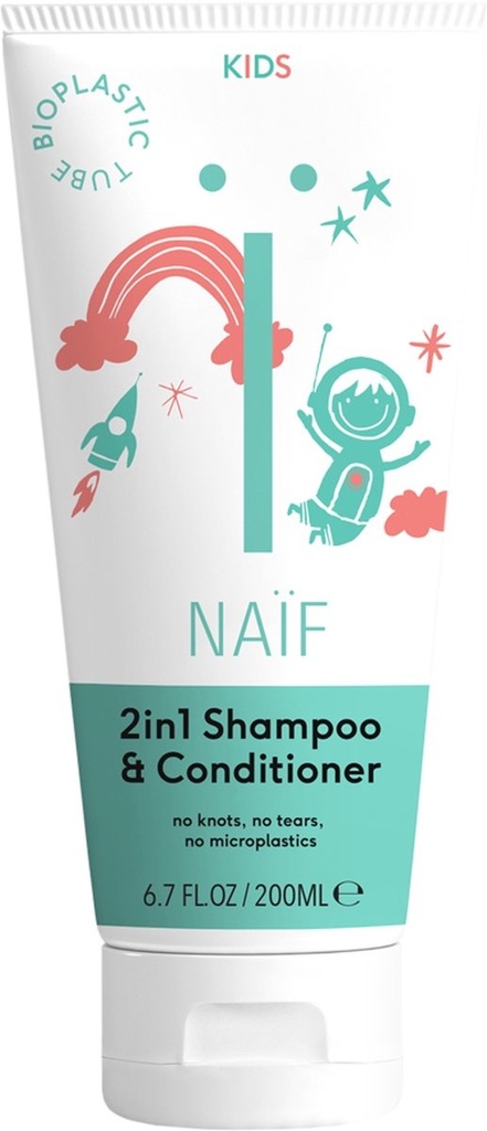 Kids 2-in-1 Shampoo & Conditioner 200ml - Naïf