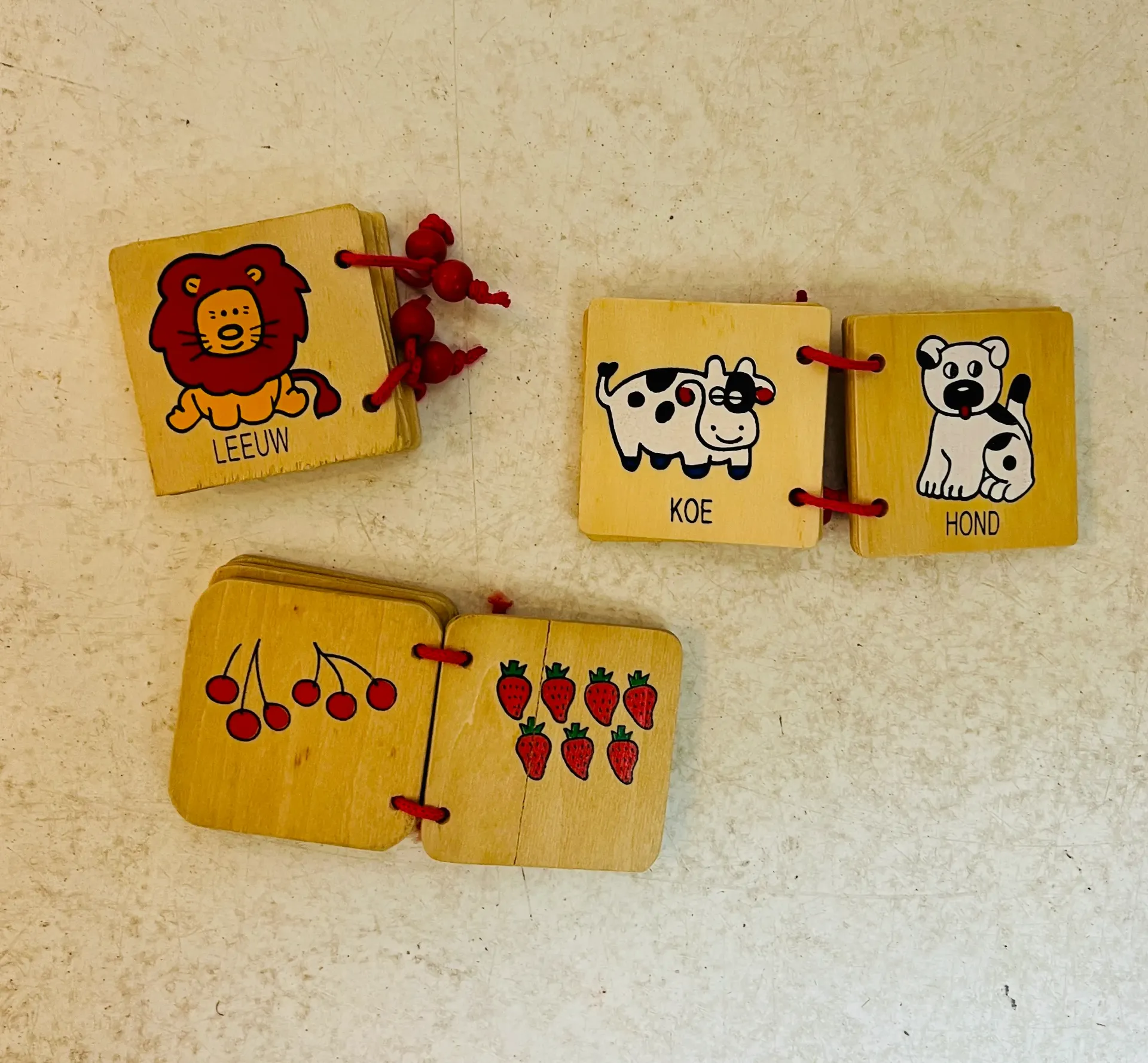 Houten boekjes