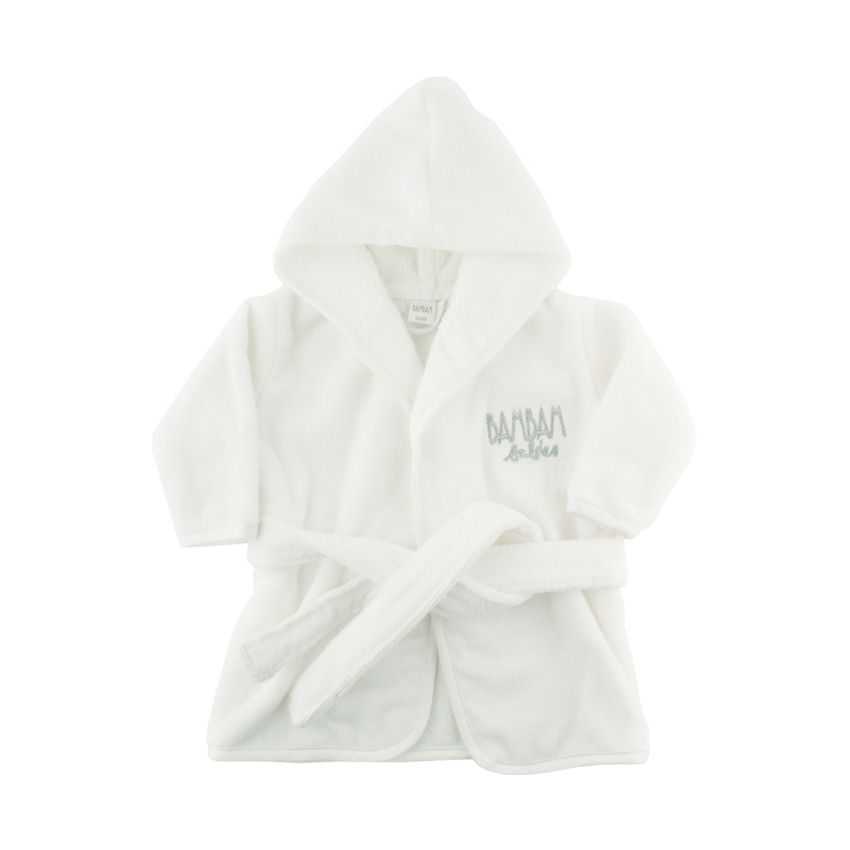 Badjas wit 6-12m - Bambam 