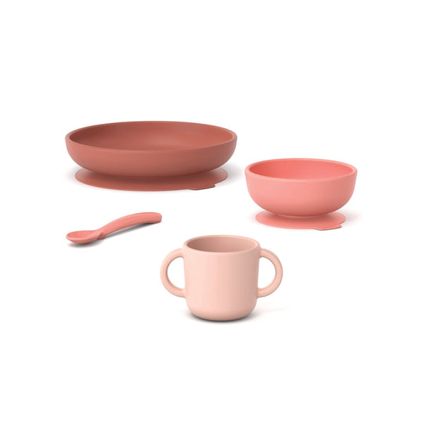 Eetset siliconen - EKOBO (roze)
