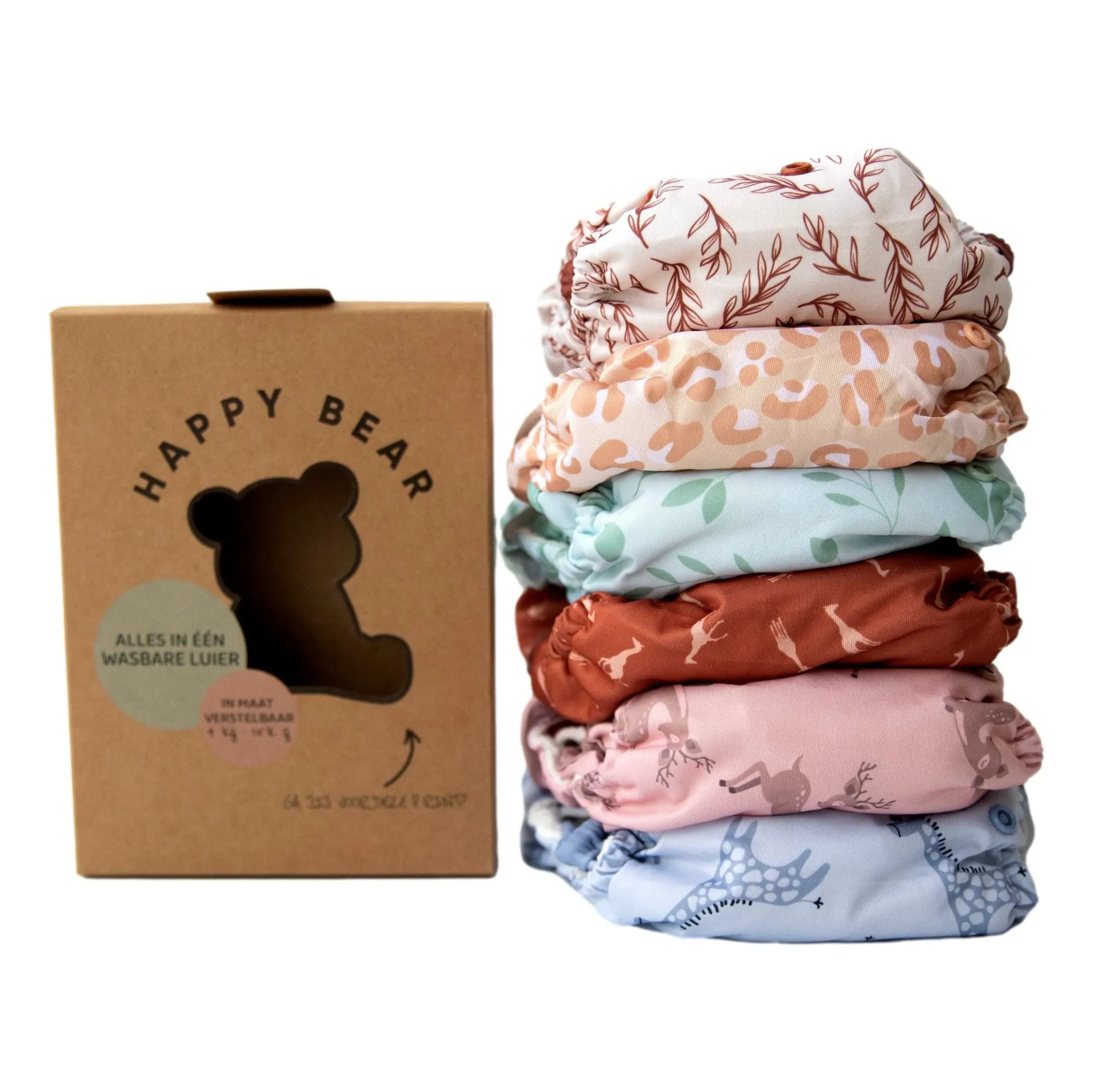 All-in-One wasbare luier - HappyBear Diapers (twijg)