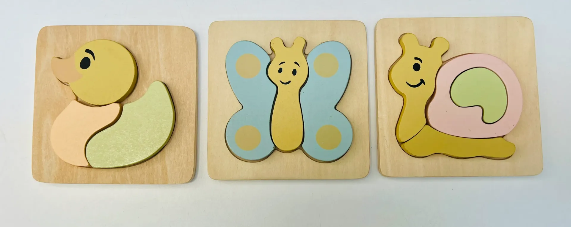 Puzzelset hout (3st) - Montessori