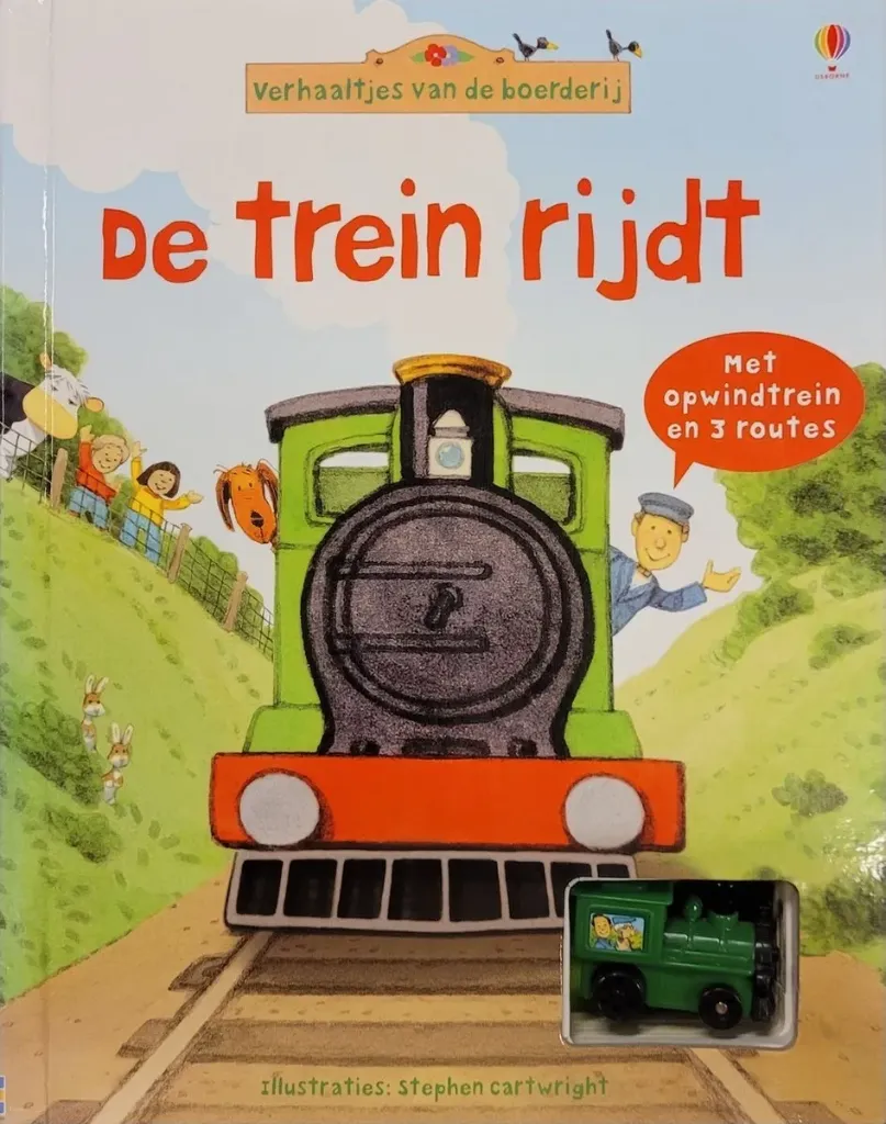 Boek De trein rijdt met opwindtrein