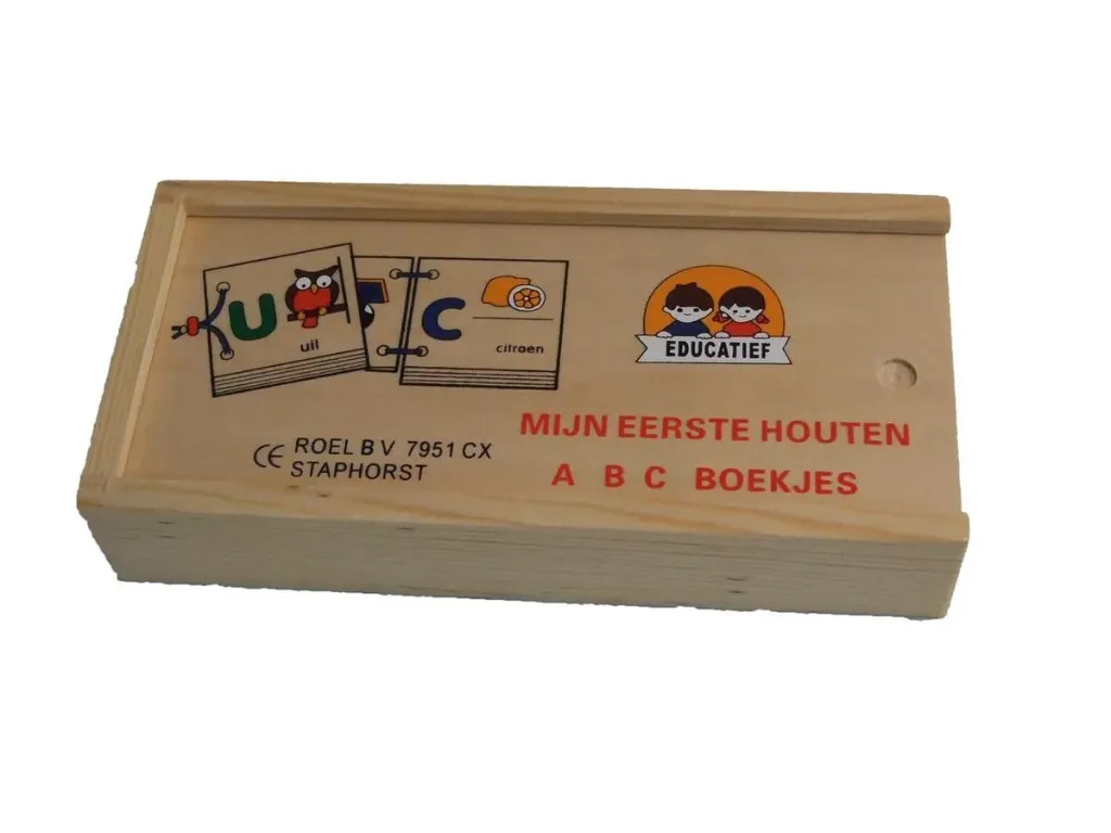 mijn eerste houten a,b,c boekjes - VINTAGE