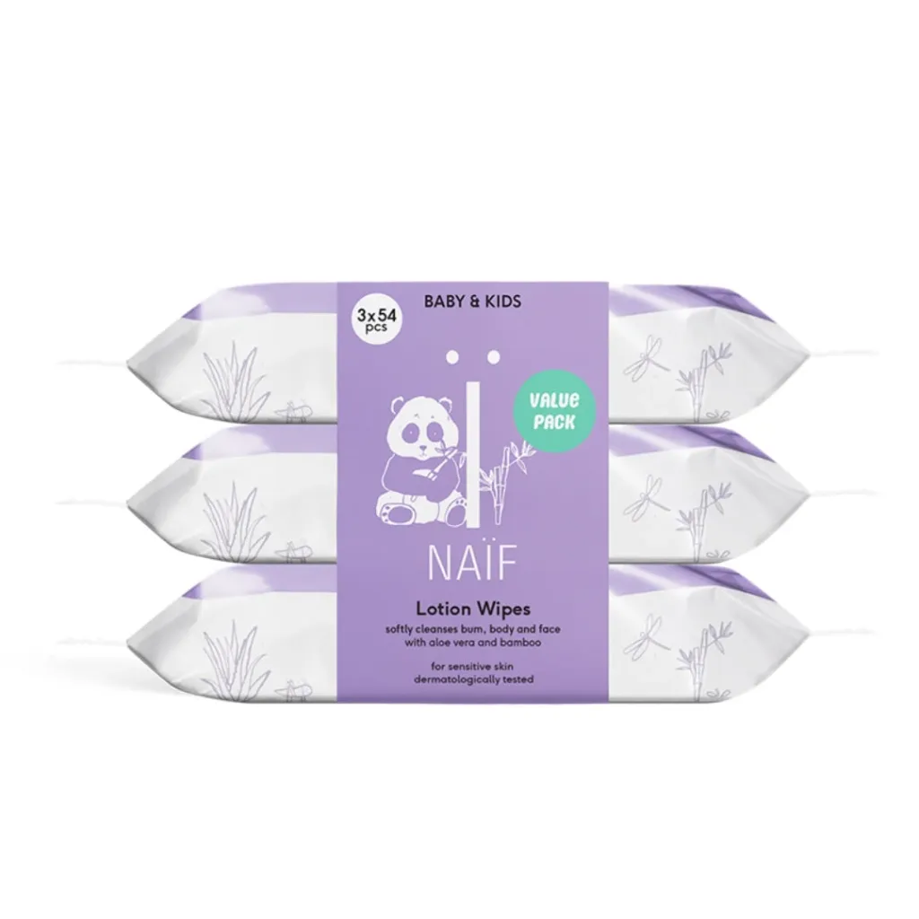 Billendoekjes plasticvrije Lotion 3st - Naïf