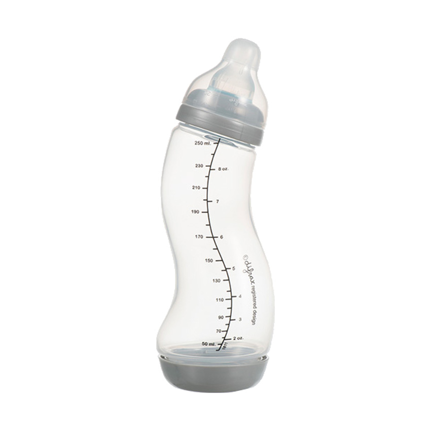 1-2-3 Doseer S-fles Grijs 250 Ml - Difrax