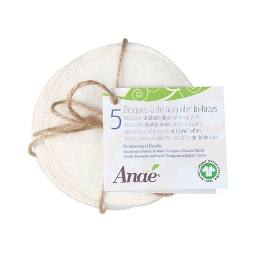 Set 5 herbruikbare bamboe schijfjes - Anaé