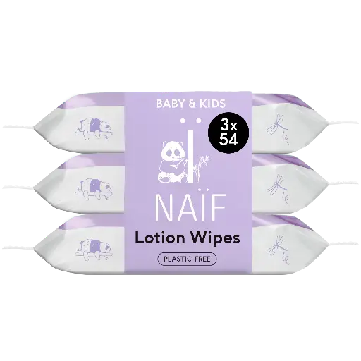Billendoekjes plasticvrije Lotion (3-pack) - Naïf